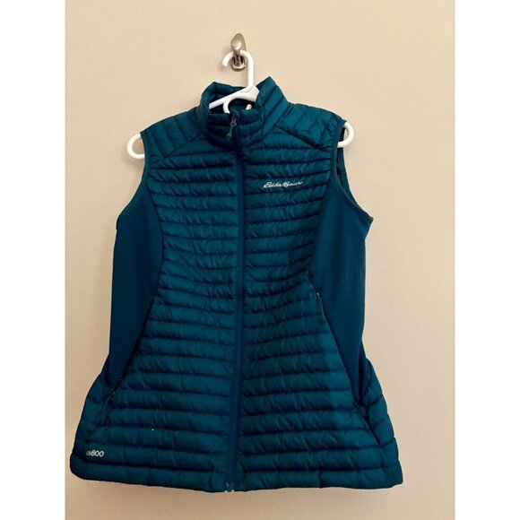 Eddie Bauer EB800 First Ascent Goose Down Packable Puffer Vest Turquoise Medium - Picture 4 of 16